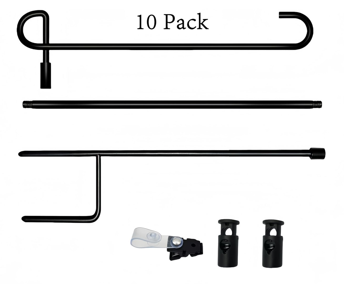 Garden Flag Pole Stand Holder,Akeydeco 10 Pack Garden Flags for Outside with Flag Stopper and Clip Waterproof Powder-Coated Paint for Flag Pole Holder for Outside House,Yard Flags for Outside