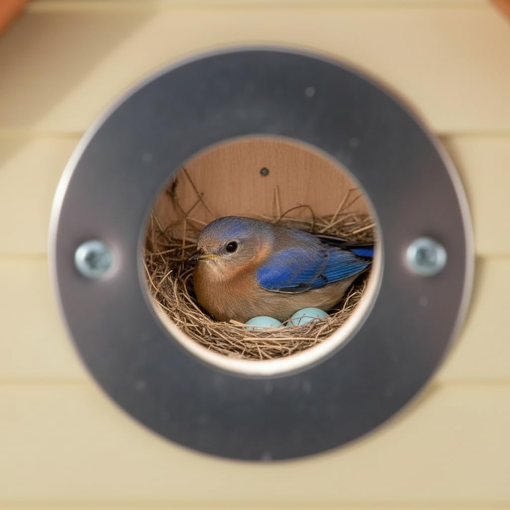 3pk Bluebird Bird Houses for Outside Clearance - Bird House for Wall Mounting - Tree Swallow Nest Box with Stainless Steel Predator Guard - Cedar Shingles Roof UV Painting - 10 Years Outdoor