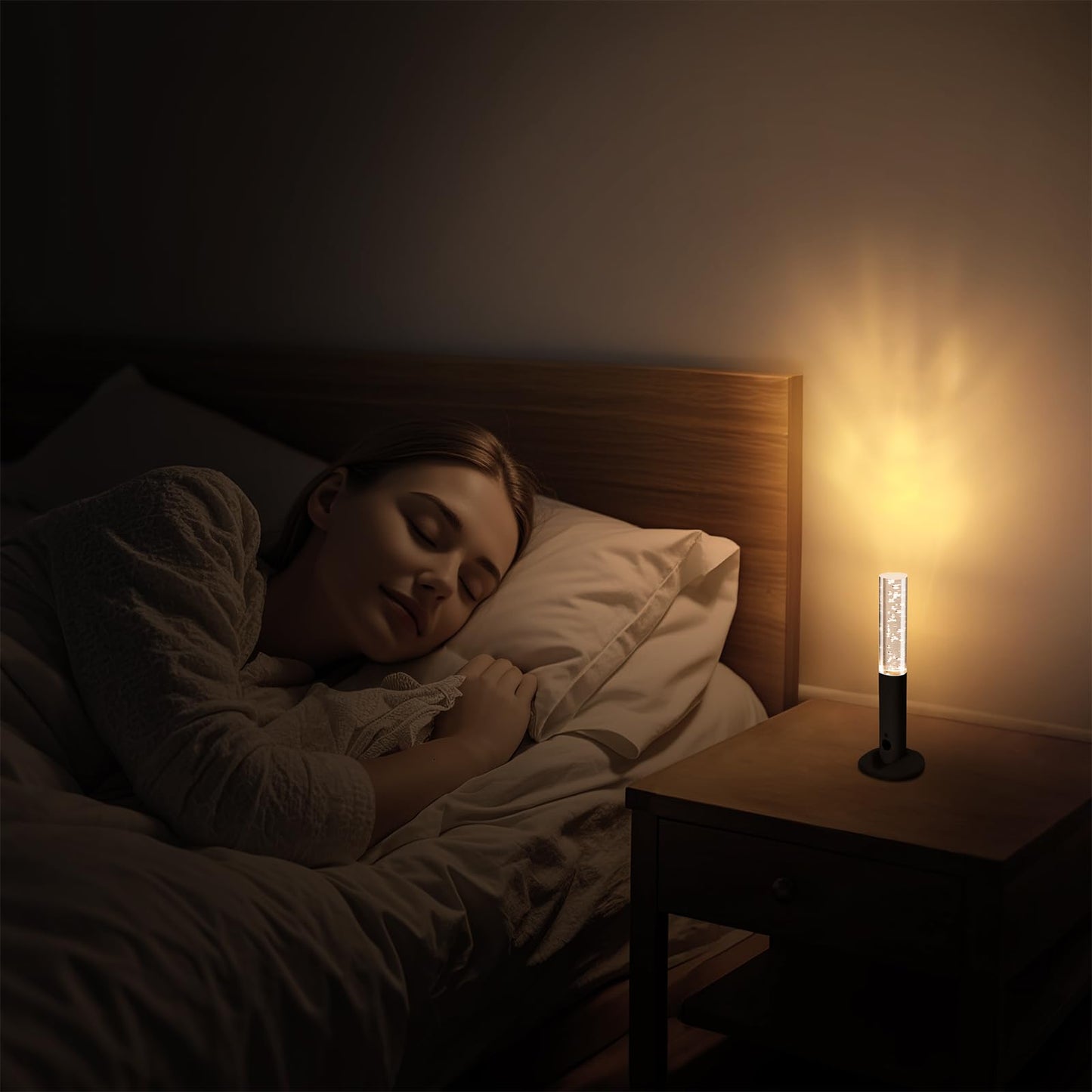 Motion Sensor Night Lights Indoor, Rechargeable Night Lights Wall Sconces Wooden Set of 2, Battery Powered Magnetic Wall Sconces Decor for Bedroom, Hallway, Bathroom, Stairway, Closet(Walnut Wood)