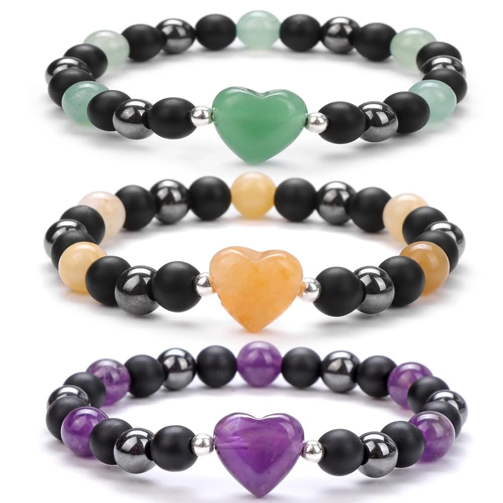 Natural Heart Shaped Malachite Stone Beads 10mm Loose Crystal Healing Beads for DIY Necklace Bracelet Making Gemstone Craft Supplies