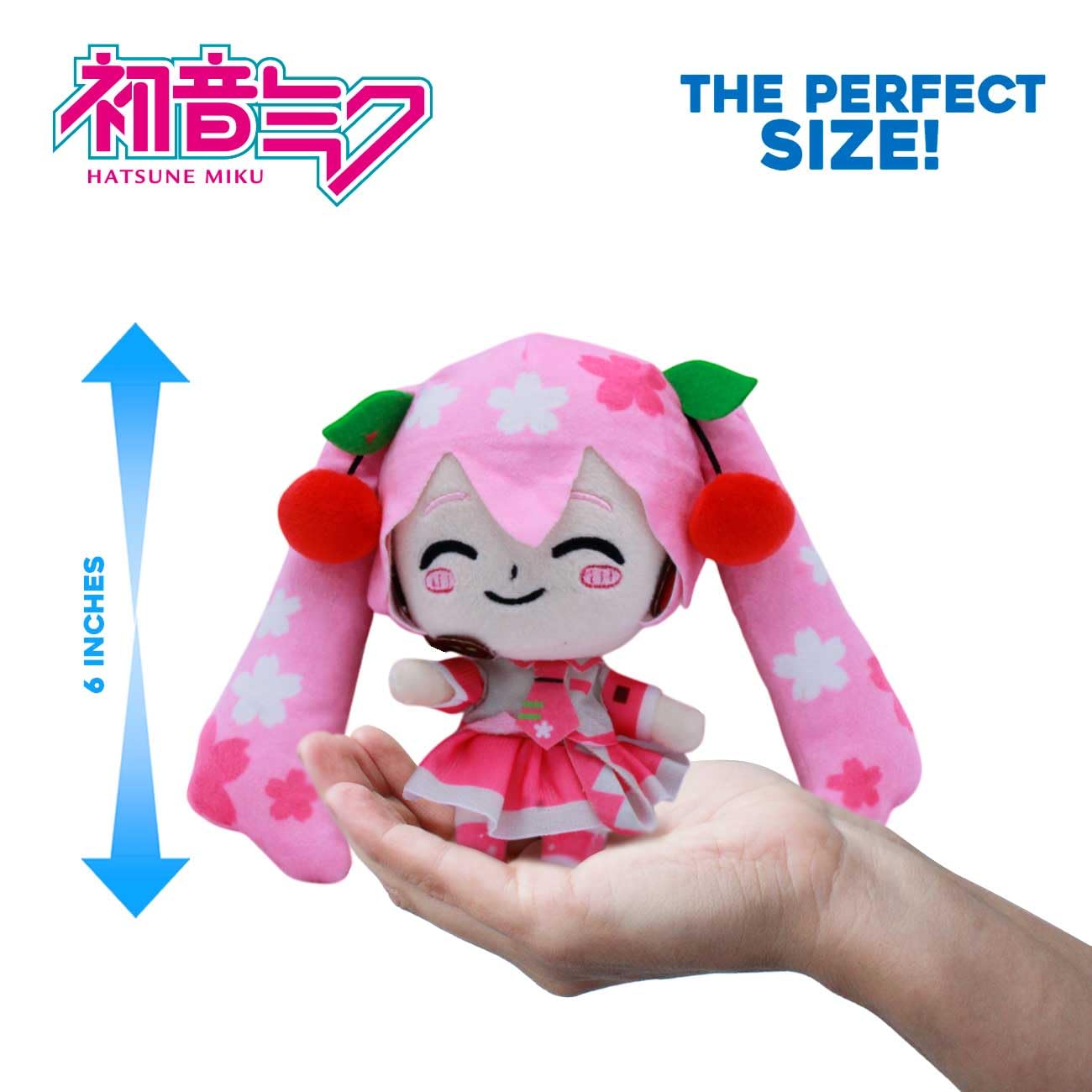 Hatsune Miku Sakura Miku 6β Plush Toy β Pink Cherry Blossom Hatsune Miku Doll β Kawaii Anime Collectible for Vocaloid Fans & Gift for Kids or Teens