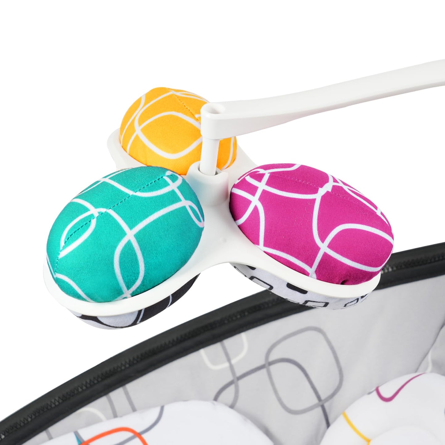 Tayerop The Replacement Balls (for Mamaroo Swing) Offer More Interaction and Reversible Ball Options to Complement The Multi-Coloured with MamaRoo Cradle in a Set of 3 Balls 