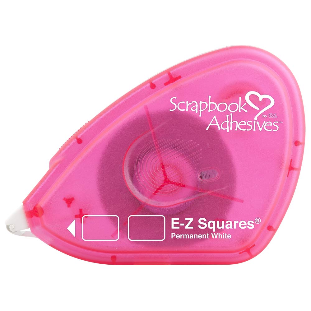 Scrapbook Adhesives by 3L 01607-MP 3L Scrapbook Adhesives E-Z Squares Permanent Adhesive Dispenser, 650 Tabs - Set of 6, White