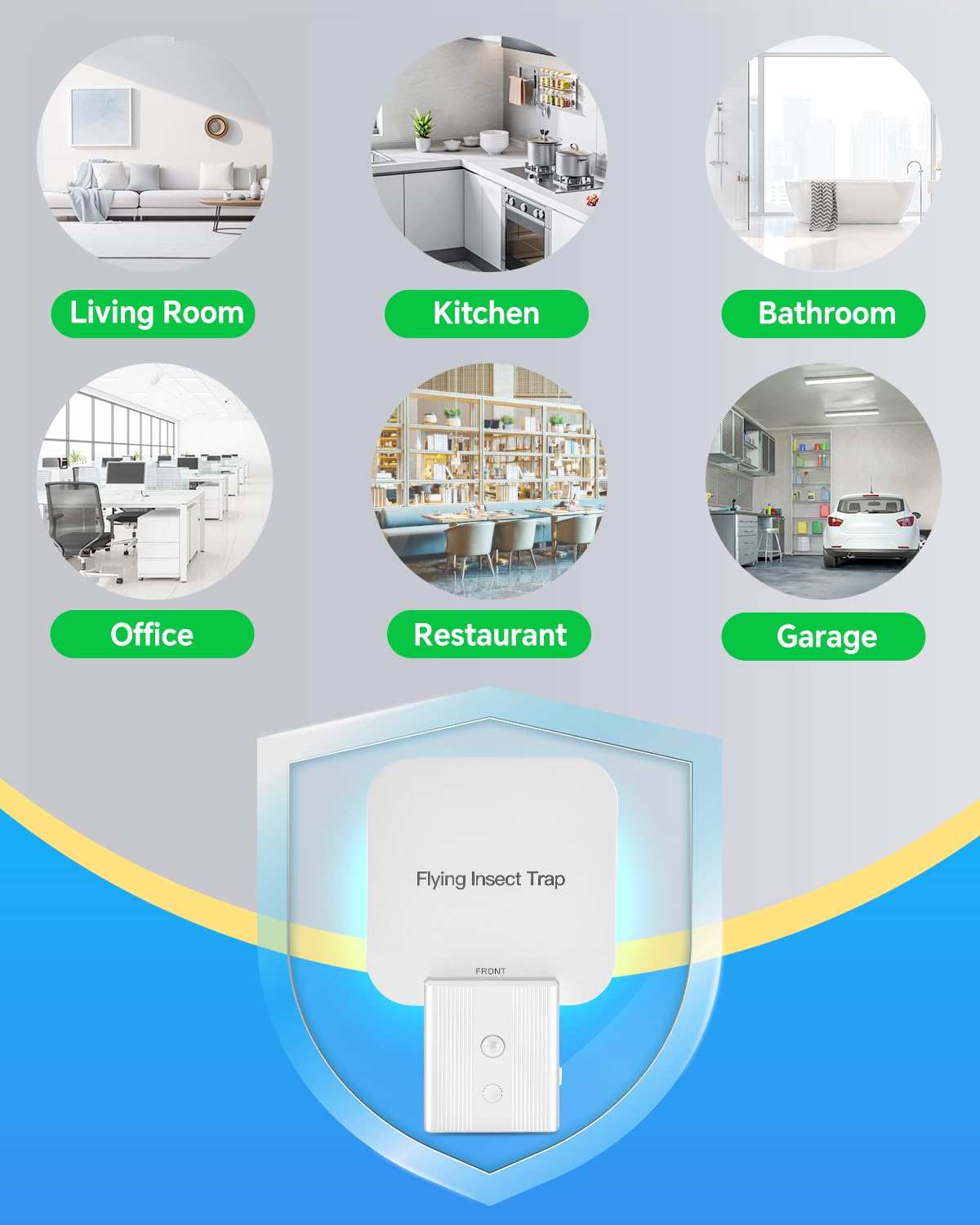 Fly Trap Indoor- 2 in 1 Plug in Fly Trap with Auto Night Light, Fruit Fly Traps for Indoors, Gnat Trap, Bug Light Trap for Mosquitoes, Flies, Fruit Flies, Moths (2)