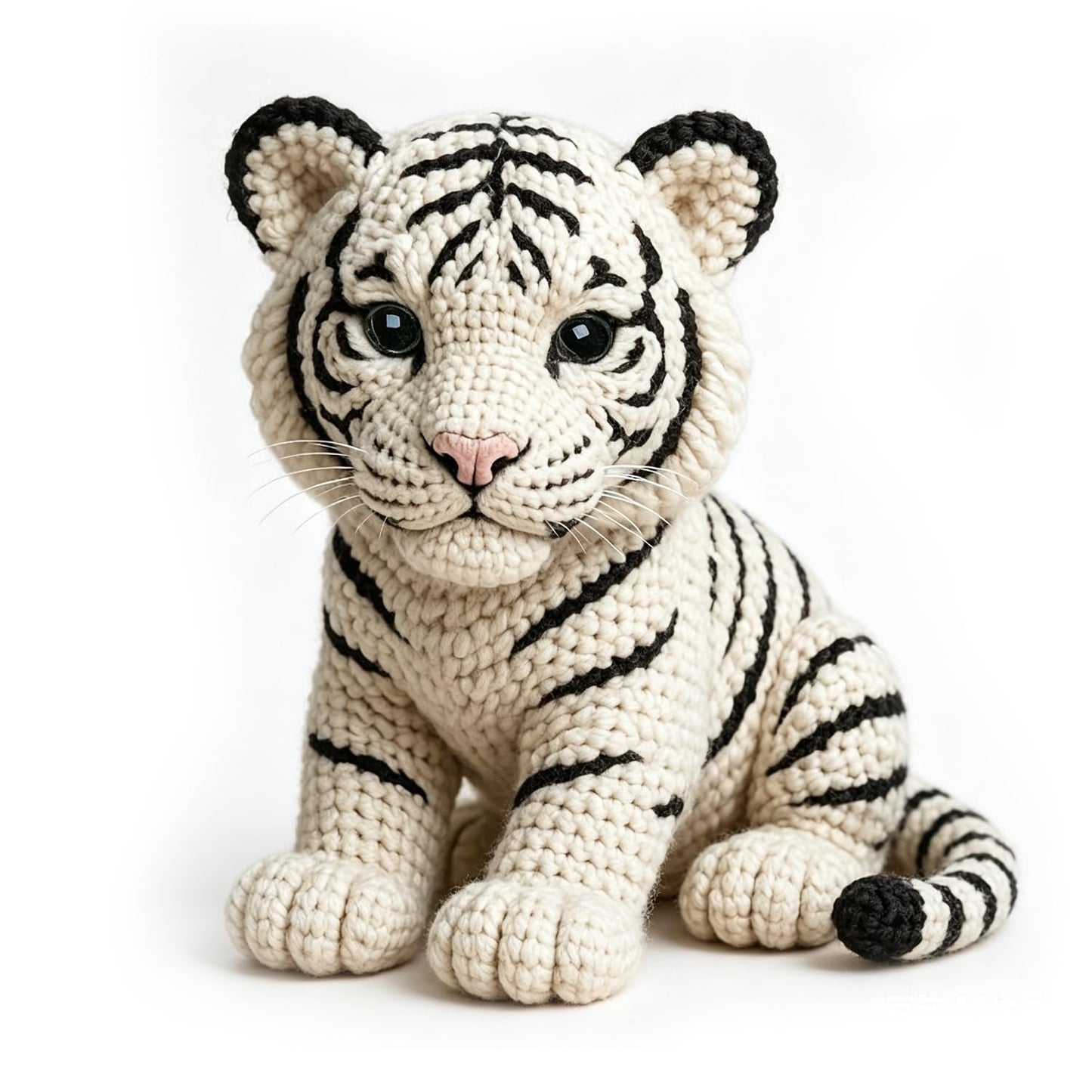FACE N FACE DIY Crochet White Tiger Kit for Beginners β Amigurumi Tiger Cub Stuffed Animal Knitting Kit with Yarn, Hook & Step-by-Step Instructions β Easy Beginner Crochet Animal Craft for Adults
