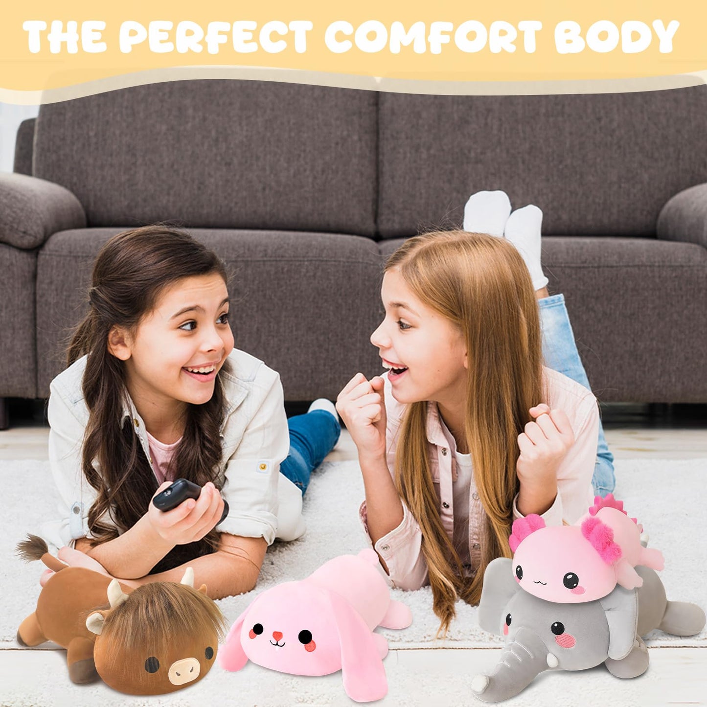 TOYSYM Weighted Stuffed Animals, 3.74 lbs Elephant Stuffed Animal with Weighted Beads, Cute Plush Toy Pillow Gifts for Adults Kids Boys Girls