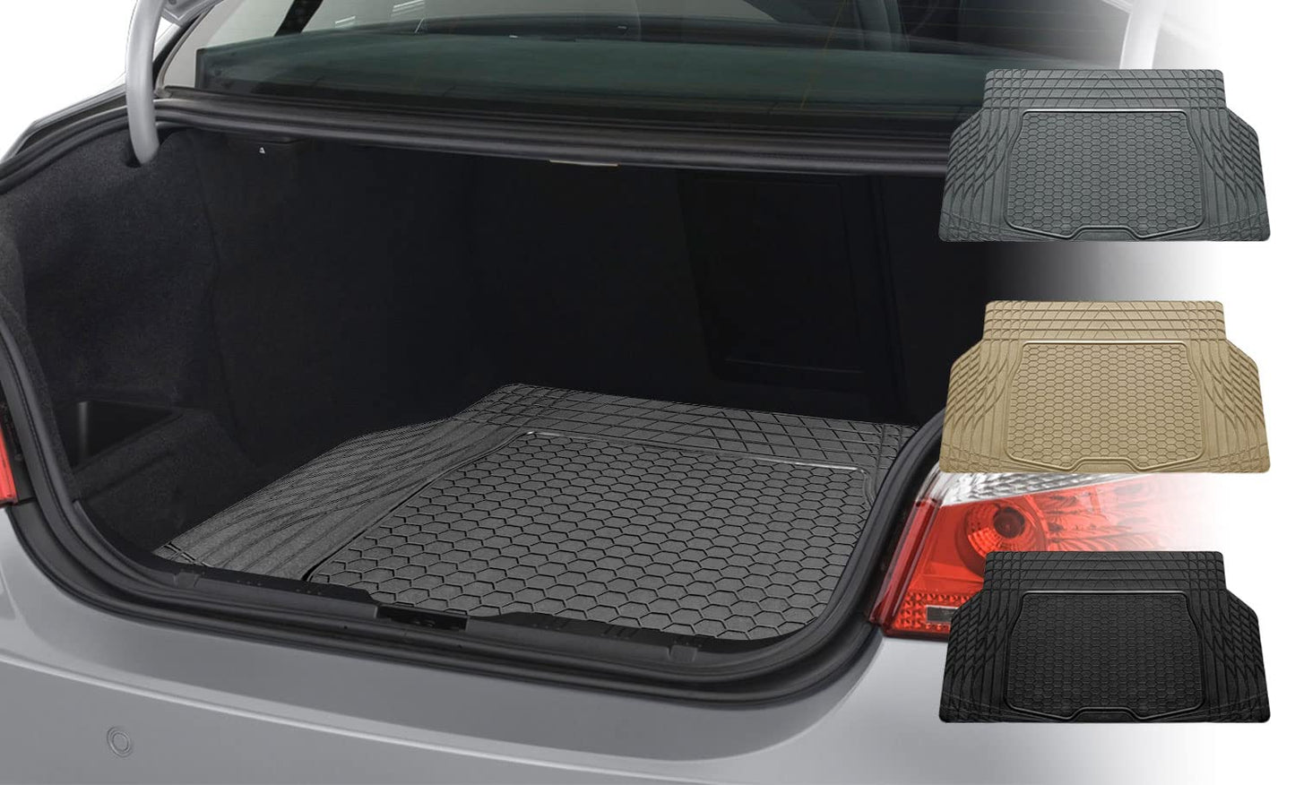 FH Group ClimaProof Universal Cargo Mat β All-Weather, Trimmable Trunk Mat (55" W x 31.5" D) β Fits Most Cars, SUVs & Trucks β Black