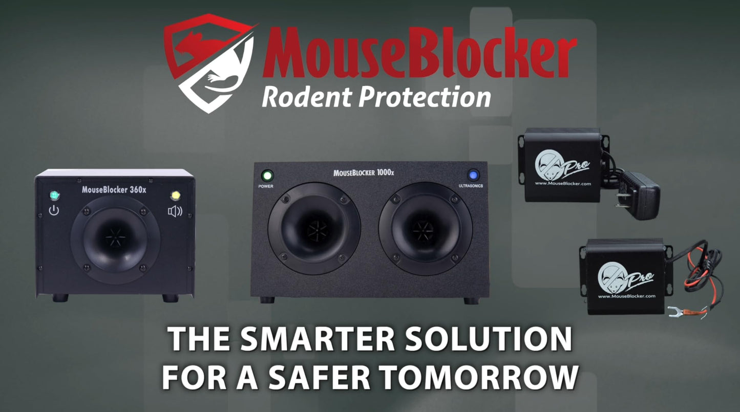 MouseBlocker 12V Ultrasonic Under Hood Mouse and Rodent Deterrent for Your Vehicle