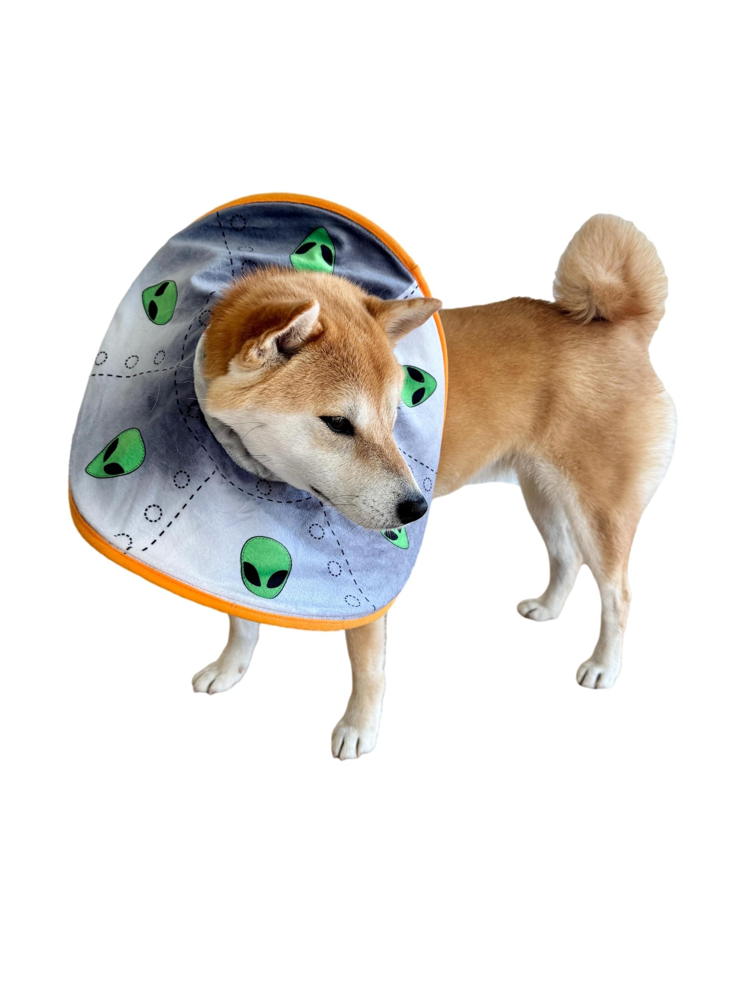 ComfyCamper Dog Alien Neck Collar Costume - UFO Space Story XXS XXL Toy Cosplay Halloween Costumes Christmas, M