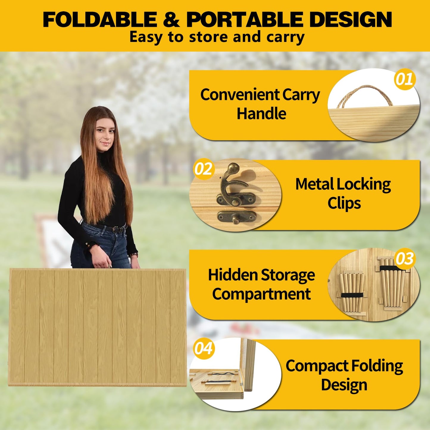 30x90 Inch Boho Low Picnic Wood Table - Foldable Design And And 2 Set Of Wood Table Leg For Sitting On The Floor Low Height Floor Picnic Table Encourage A Laid-back Vibe At Home Or In Nature