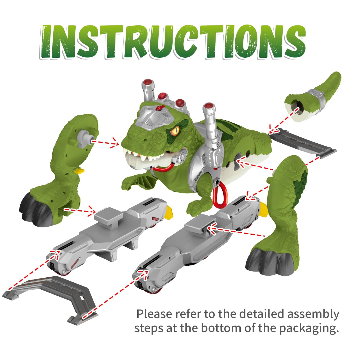 Dinosaur Ride On Toy Cars for Kids, Toddler Electric Ride On Toys with Music, Light & Smoke, Preschool Kids Scooter Foot-to-Floor Walker Indoor Outdoor,Birthday Easter Gifts for Boys Age 3 4 5