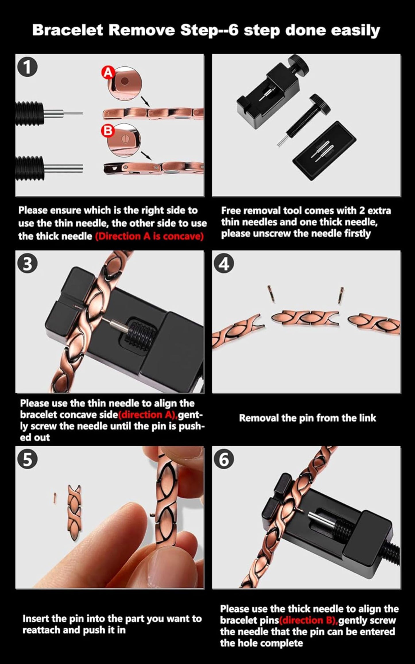 Jecanori Pure Copper Bracelets for Women, Heart Crystal Magnetic Bracelets for Women with 3800 Gauss Ultra Magnets and Sizing Tool