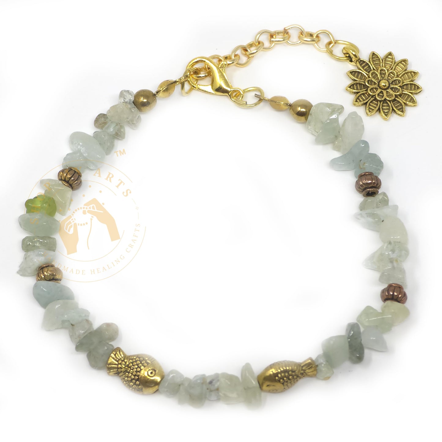 Shop My Arts Aquamarine Bracelet for Women - Birthday Gifts for Women Mom with Authentic Crystals and Healing Stones