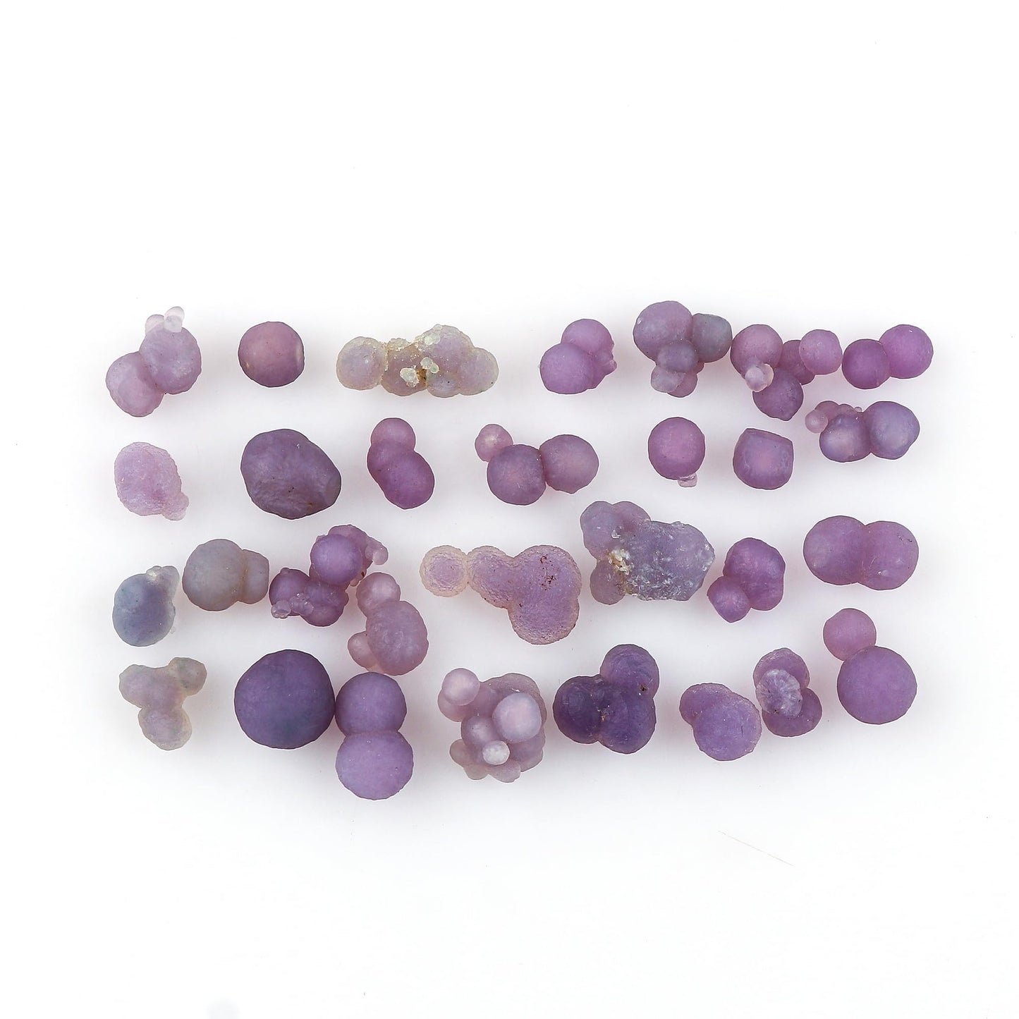 CRYSTALIS 20pcs, 50 carats, Natural Grape Agate Rare Loose Gemstone Wholesale Bulk Cabochons Jewelry Making Supply, Chakra Healing Stones, DIY, Gem Collection, Mosaics and Inlaid Artwork, 3-6mm