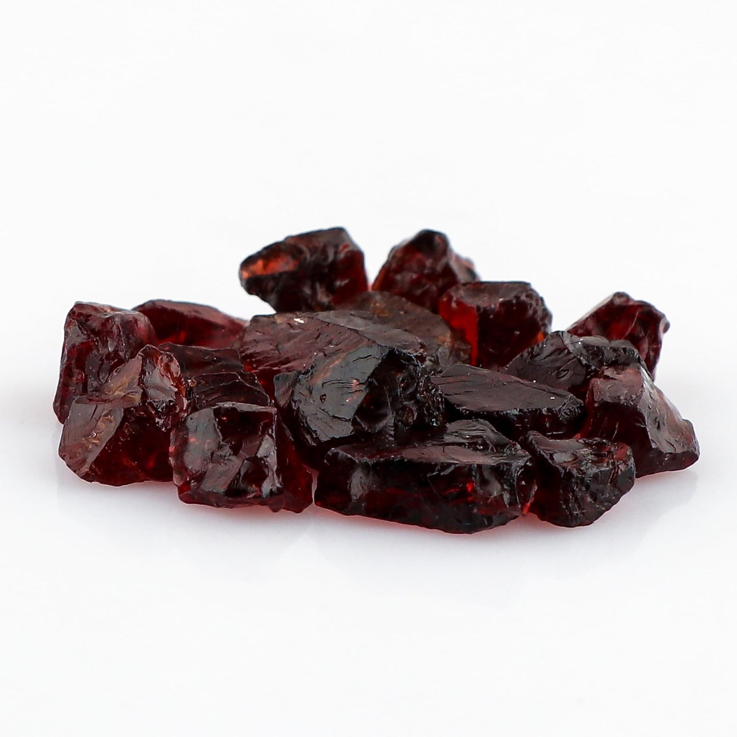 CRYSTALIS 50 carats Natural Red Garnet Raw Crystals, Loose Gemstone Wholesale Bulk Rough Jewelry Making Supply, Chakra & Healing Raw Stones, Wire Wrapping, DIY, Gem Collection, Size : 5-10mm