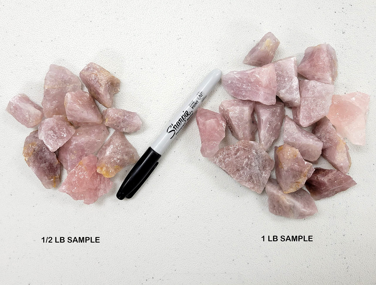 MINERALUNIVERSE 1/2 LB Lavender Rose Quartz Rough Stones - Bulk Crystal Raw Natural & Crystals Fountain Rocks for Tumbling, Polishing, Wire Wrapping, Reiki, Chakra Healing