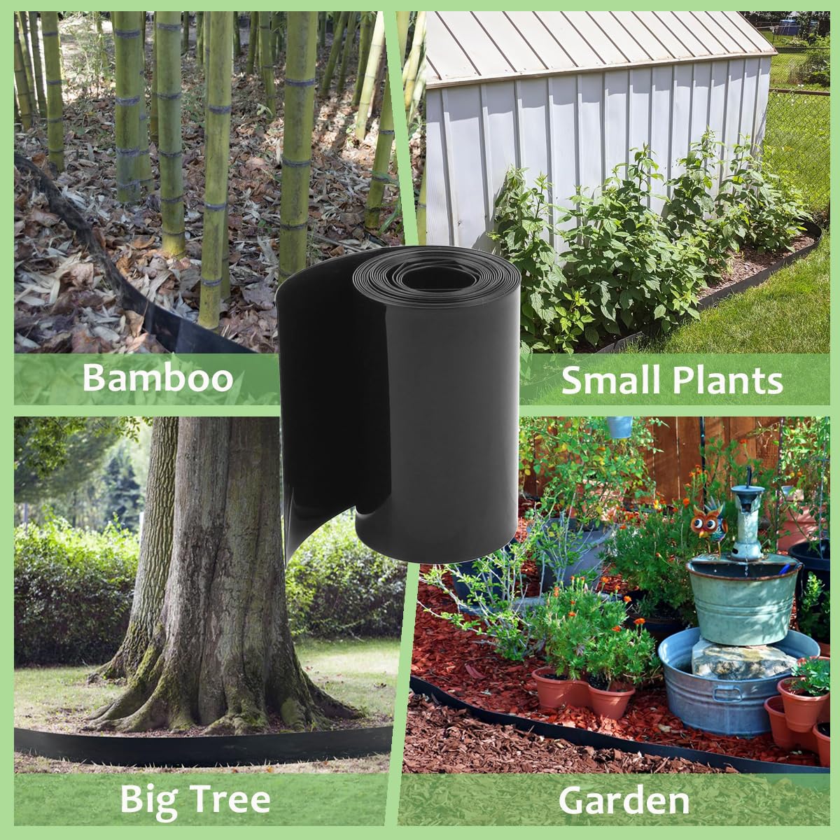 Tree Root Barrier Bamboo Barrier, Tree Root Protector Bamboo Shield Plant Grass Weed Substrate Controller, Heavy Duty Control System for Sidewalks Roads Driveways, Landscape Edging Block 19.7FT*21.6IN