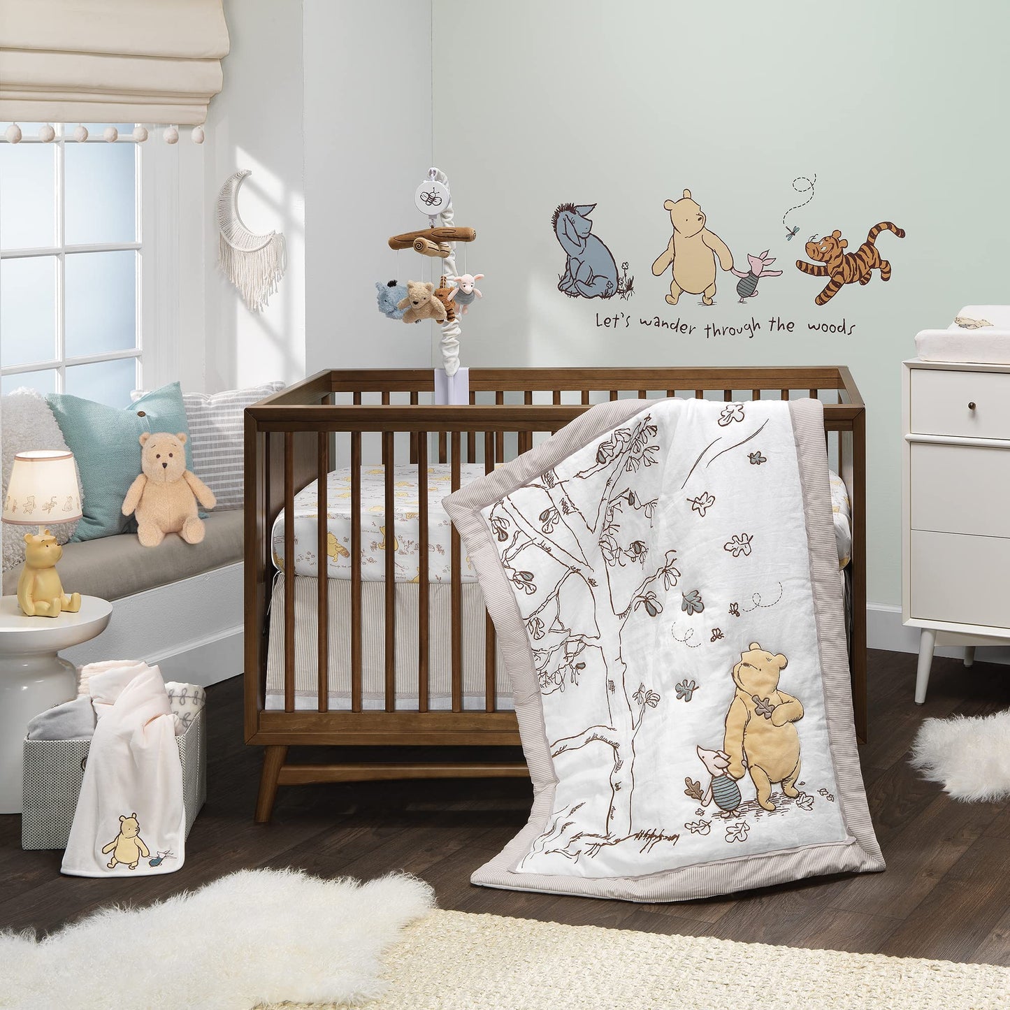 Lambs & Ivy Disney Baby Storytime Pooh Musical Baby Crib Mobile Soother Toy