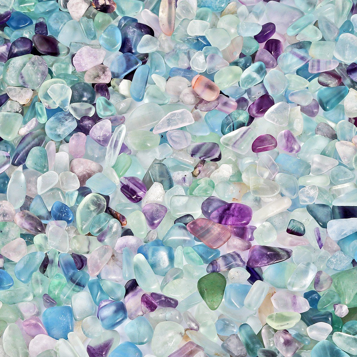 rockcloud 1 lb Flourite Tumbled Chips Crushed Stone Healing Reiki Crystal Jewelry Making Home Decoration