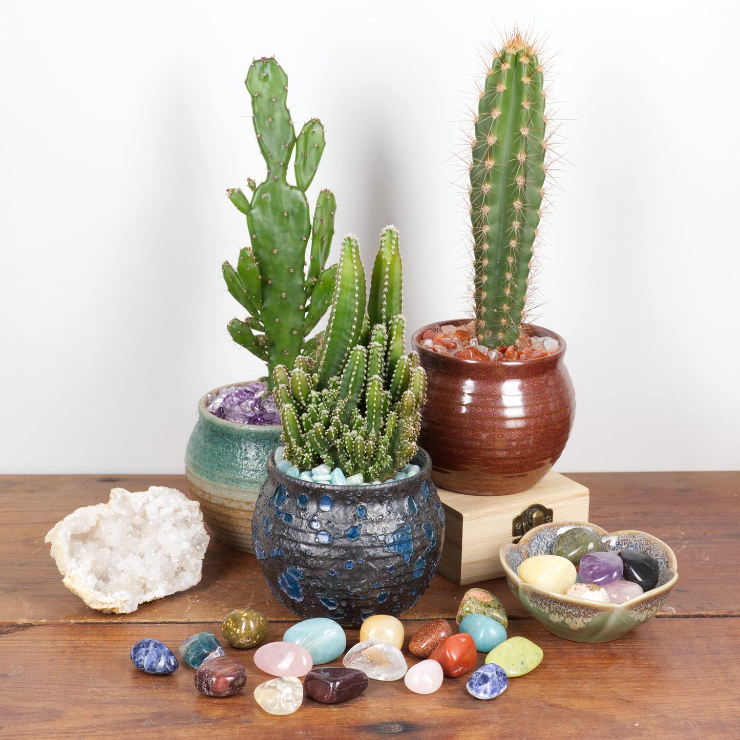 Cherry Tree Collection 1/2 Pound Polished Stones - 1/2" - 1" Size Tumbled Stones - Tumbled Crystals Bulk for Healing, Reiki, Chakra (Green Aventurine)