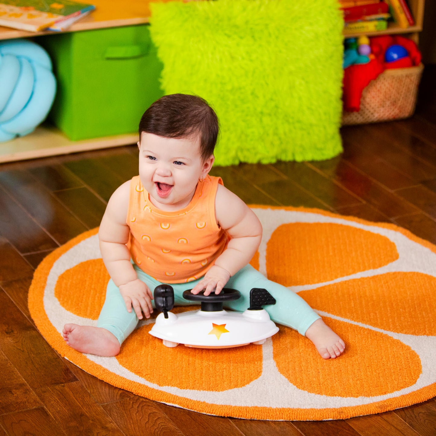 Bright Starts Little Speedster 3-in-1 Car Walker, Red Racer, Baby Activity Walker for Boys and Girls, 6 Months+
