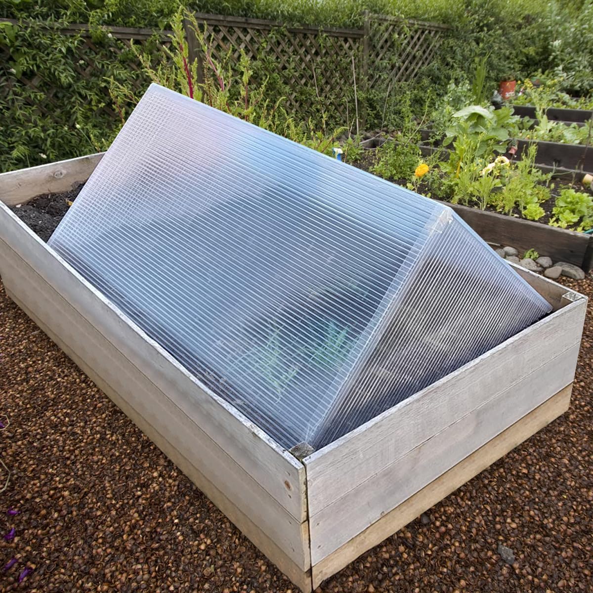 DGSL 18 Pcs Polycarbonate Greenhouse Panels, 4' x 2' x 0.16'' Twin-Wall Panels, Polycarbonate Sheet for All Weather Outdoor Garden and Greenhouse Covering