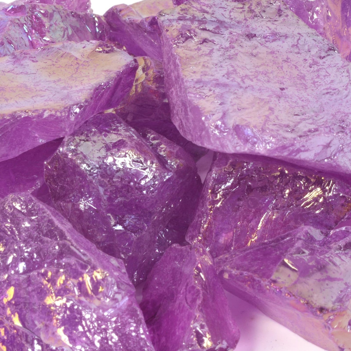 Justinstones 1/2LB Large Raw Purple Aura Quartz Natural Crystal Healing Stones Rock Collection