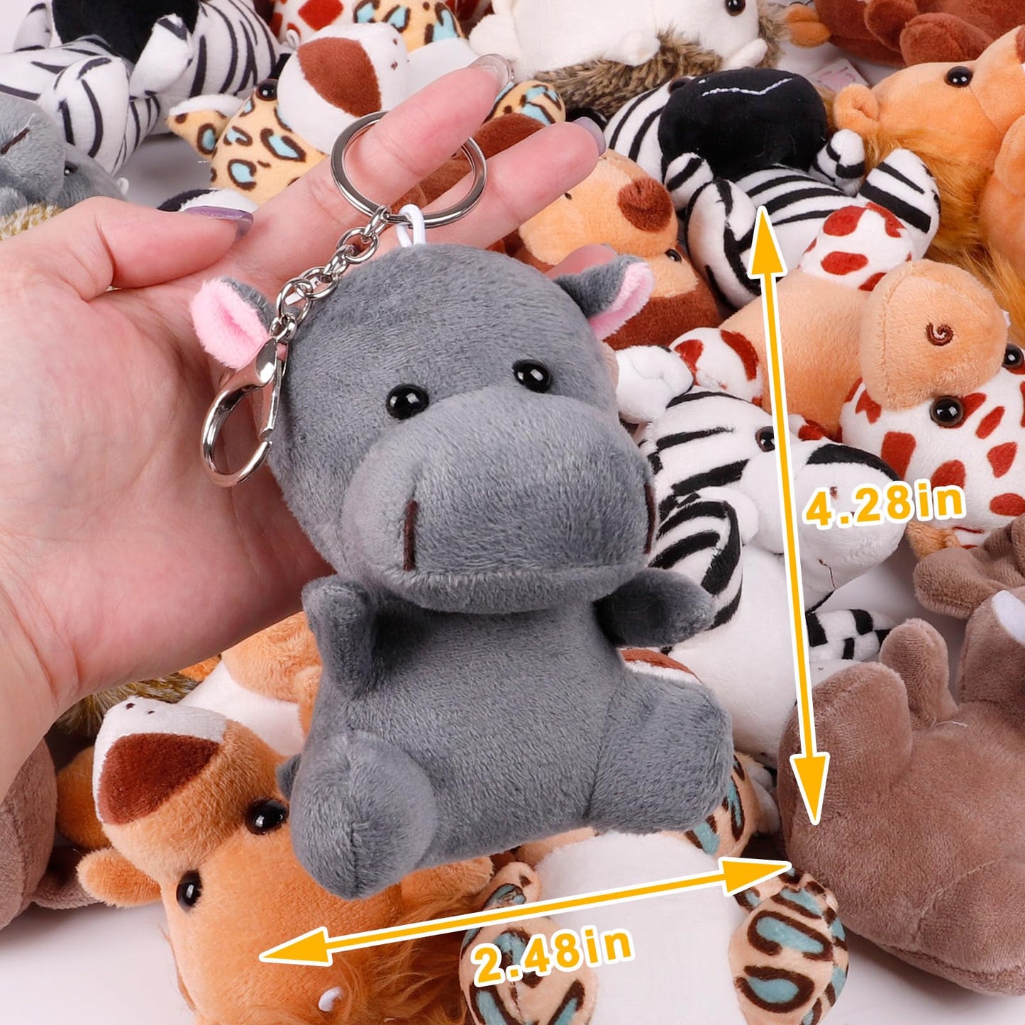 Spoilu Small Stuffed Animals Bulk, 36 Pieces Cute Plushies, 4.5 Inch Mini Forest Animal Plush Toys, Party Favors, Stocking Stuffers for Kids, Valentine's Day Gifts for Kids Classroom