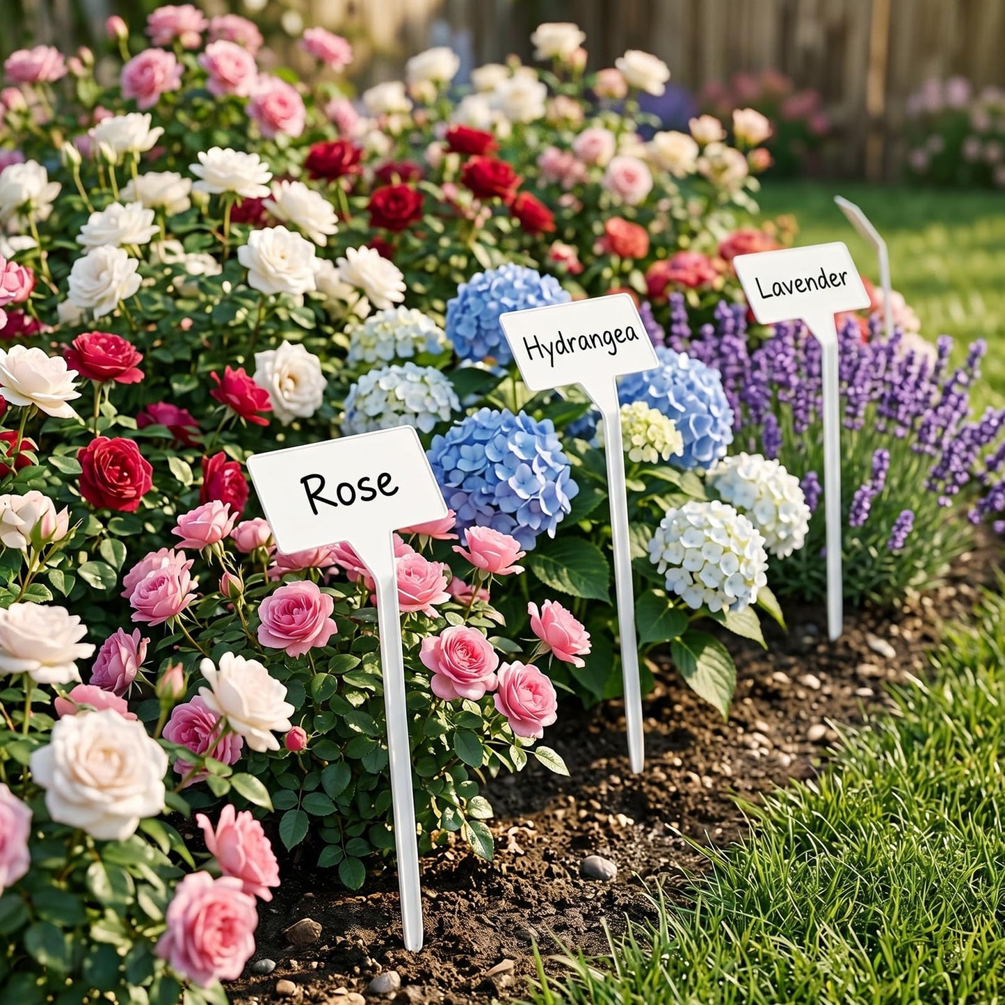 KINGLAKE GARDEN Outdoor Plastic Plant Labels 50 Pack 11.8 inch Outdoor Waterproof Sturdy Nursery Garden Markers, Plant Markers for Herbs, Flowers, Vegetable, Plant (50 Pack)