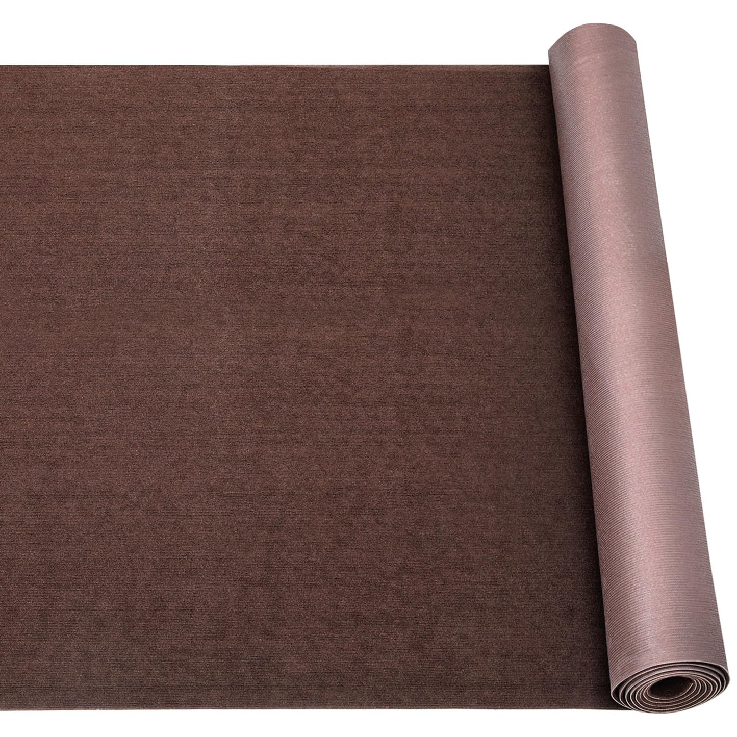 Grefinity Marine Carpet,5 FT x 10 FT Brown Indoor Outdoor Carpet 0.2" Thick Boat Carpet with Water-Proof TPE Backing, Non-Slide Outdoor Marine Carpet Roll for Home, Patio, Porch, Deck