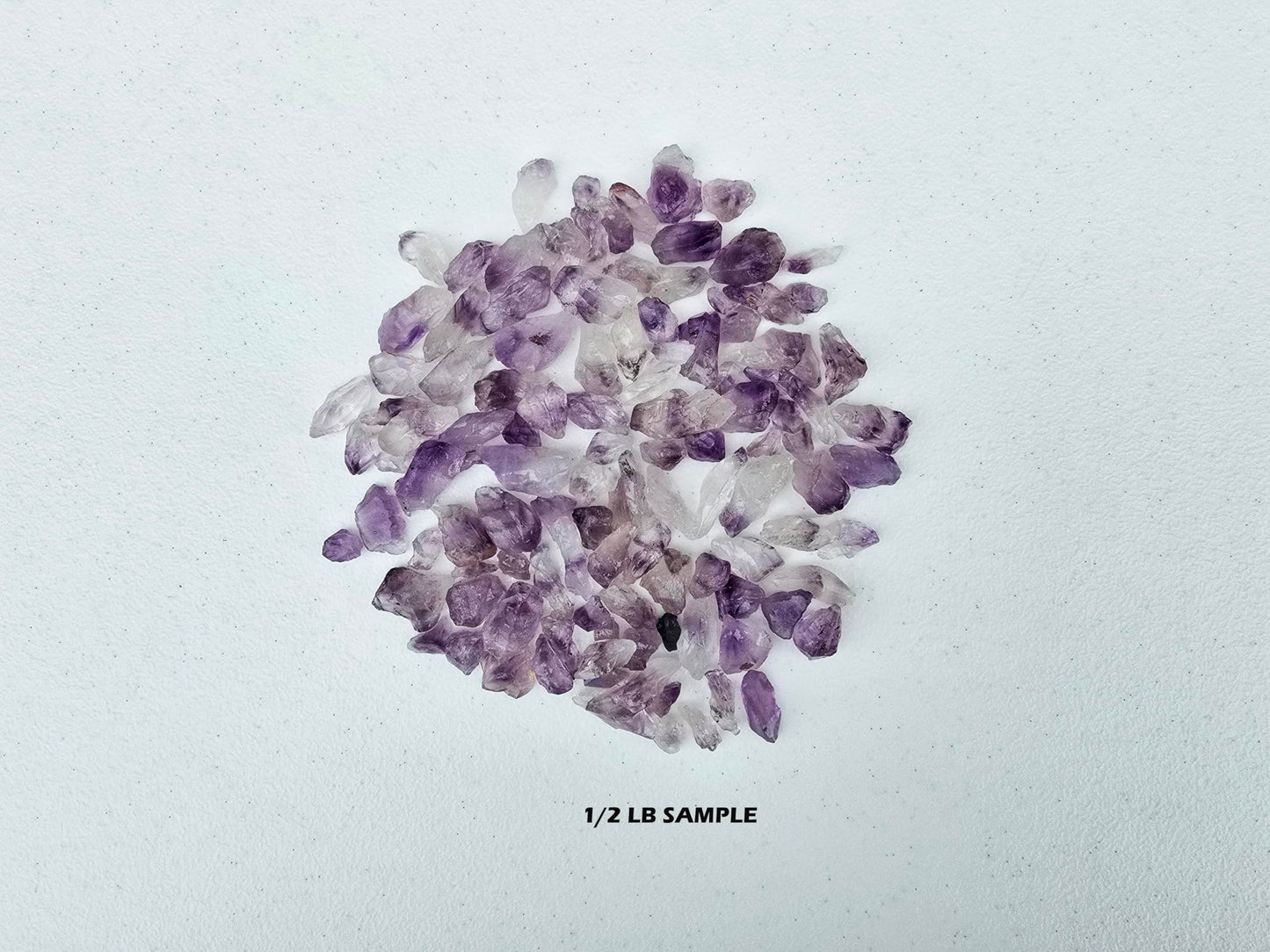 Half Pound Crushed Amethyst Crystal Bulk Chips Raw Stones for Crafting, Beading and Healing