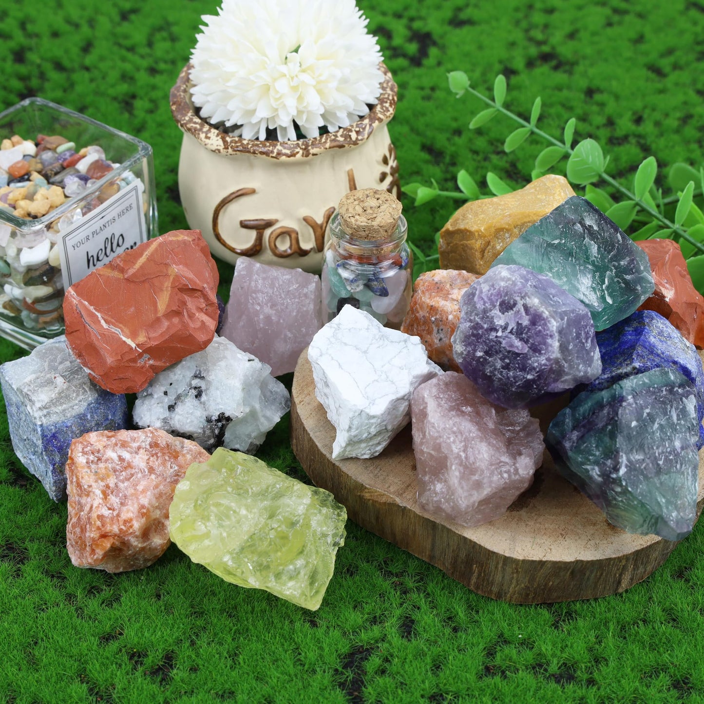 QINJIEJIE Sodalite 2PCS Raw Crystals 1.8-2.2'' Natural Crystals Healing Stones Bulk Large Stones for Tumbling Cabbing Fountain Rocks Polishing Handmade DIY Decor Gifts