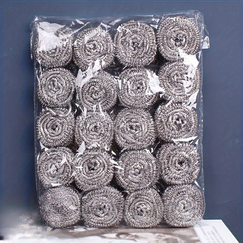 A Pack of 10 Stainless Steel Wire Balls, Copper Wire Cleaning Brushes, Commercial Kitchen Floor and Toilet Cleaner, Industrial Cleaning Tools