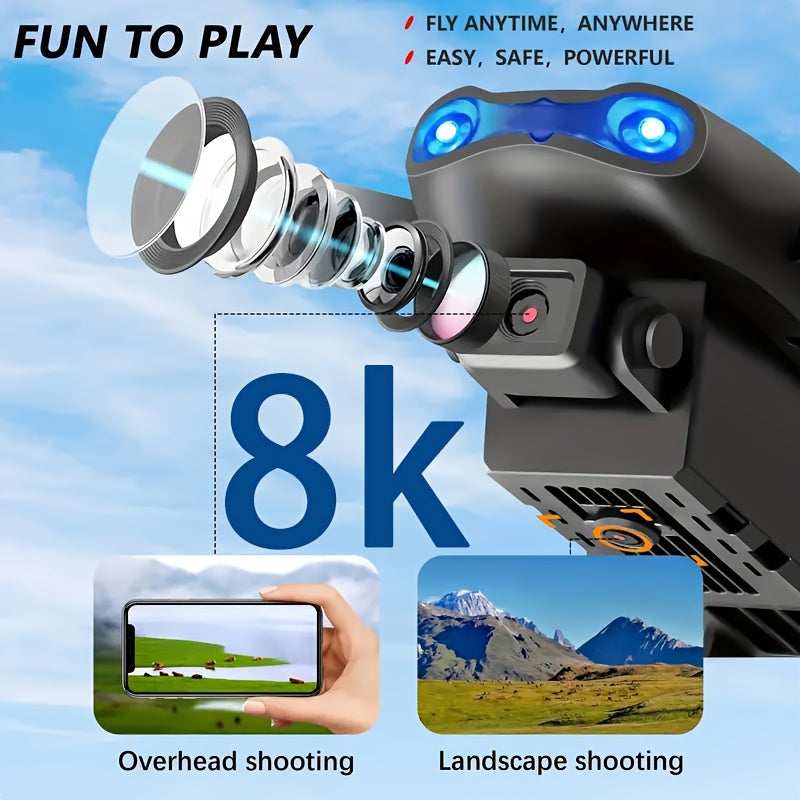 Beginner Friendly Drone, Remote-controlled Drone Model (including Battery): E88, E99, And S2, E99 Non Camera Version with Foldable Design. E88 And E99 Have Different Model Options, While S2 Is Equipped with An Upgraded Brushless Motor. Equipped with