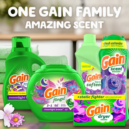 Gain Fireworks In-Wash Scent Booster Laundry Beads, Moonlight Breeze Scent, 24 oz