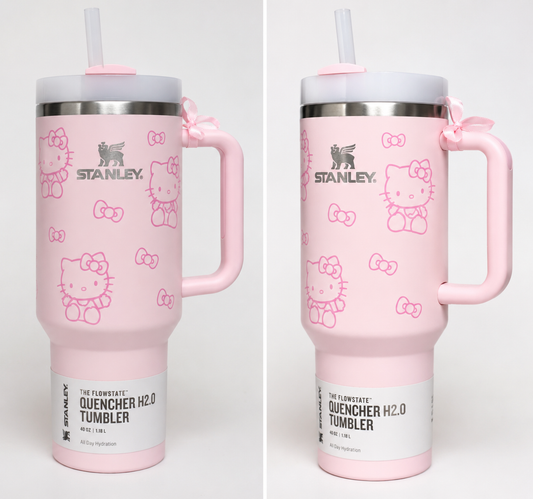 Stanley x Hello Kitty Quencher H2.0 Tumbler – Pink Edition (40 oz)
