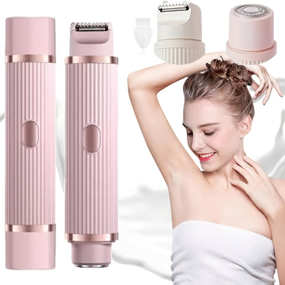 [2in 1 Bikini Trimmer] 2in 1 Rechargeable Bikini Trimmer for Women | Painless Body Razors And Facial Hair Remover for Bikini Leg Body Face Underarm, Cordless Body Shaver for Trip, Replaceable Lady Facial Razor, Mother& New Year's Day Gifts