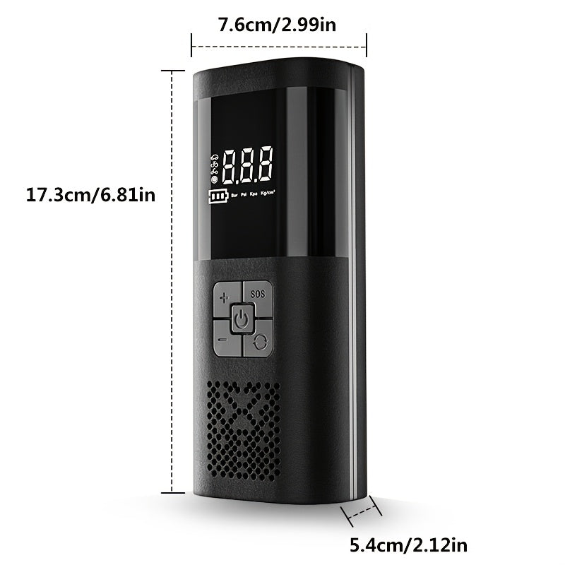 Tire Inflator Portable Air Compressor, 150PSI Car Tire Pump with Tire Pressure Gauge, LED, 3X Quick One-Button Intelligent Cordless Tire Pump Suitable for Cars, Motorcycles, Bicycles, Balls, etc