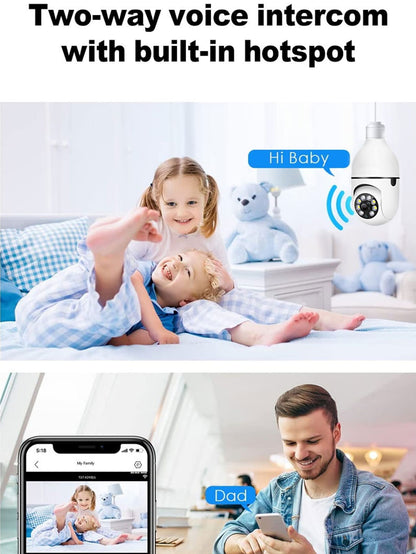 E27 Panoramic WiFi Security Camera