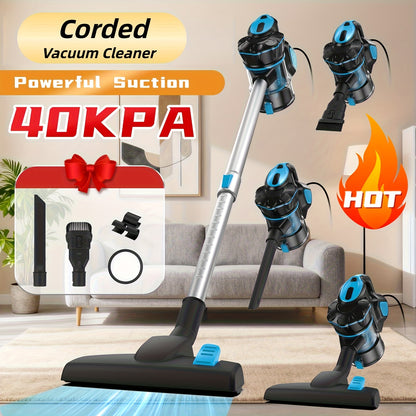 INSE Corded And Cordless Vacuum Cleaner For Home, 35-70KPA 6-in-1Rechargeable Powerful Handheld Vacuum Cleaner/Detachable Battery, Running Time 45 Minutes, 50.5 Oz Dust Cup, LED Brush, Vacuum Cleaners For Home, Hardwood Floor, Carpet And Pet Hair