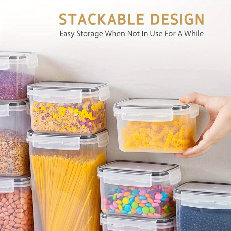 20/48/60pcs Food Storage Container Set, Fresh-Keeping Boxes, Easy-to-Secure Lids - Airtight Plastic Containers, Suitable For Pantry, Travel, Outdoor Picnics, Kitchen Organization, Comes With Labels And Marker(24/30 Lids + 24/30 Containers).