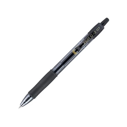 PILOT G2 Premium Refillable & Retractable Rolling Ball Gel Pens, Fine Point, Black Ink, 12 Count (Pack of 1) (31020)