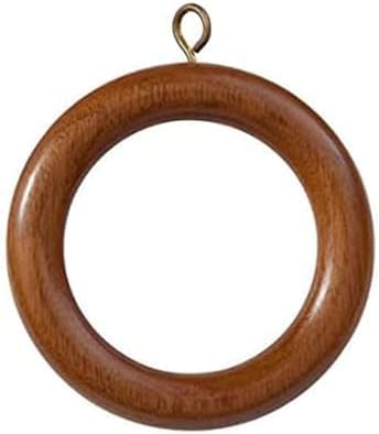 Handmade Classic Wooden Curtain Rings for Window and Door Decoration Wood Drapery Rod Rings for Home Decor-(50 Pcs, Inner Dia : 2.5)