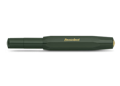 Kaweco CLASSIC SPORT Rollerball Green I Gel/Ballpoint Pen Including 0.7 mm Refill I in Classic Design with Ceramic Ball 13.5 cm