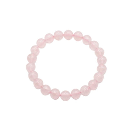 The Vida Handmade AAA+ Quality Crystal Stretch Elastic Bracelet - Nature Gemstone - Jewelry Gift - Holiday Gift - For Women & Men (Rose Quartz)