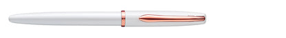 Pelikan Jazz Noble 821681 Fountain Pen Mother of Pearl (White) for Right-Handed and Left-Handed Users, Elegant Metal Cartridge Fountain Pen, Nib M, in Folding Box