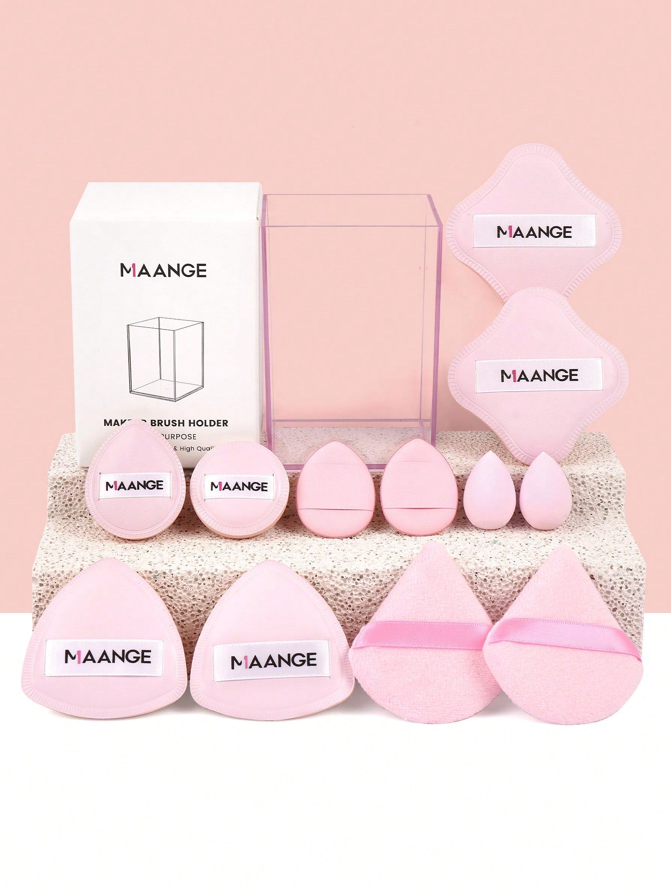MAANGE 2pcs/5pcs/7pcs/20pcs/41pcs Makeup Tools Set Twin Head Makeup Brush Set With Blush Brush Foundation Brush Finishing Brush Loose Powder Brush Makeup Tools For Traveling