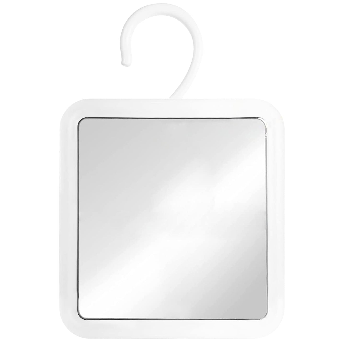 MIRRORVANA Hangable Fogless Shower Mirror for Shaving with 360° Swivel Hook for Hanging - Anti Fog and Shatterproof 6.3" x 6.3" Surface