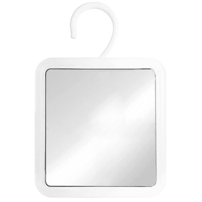 MIRRORVANA Hangable Fogless Shower Mirror for Shaving with 360° Swivel Hook for Hanging - Anti Fog and Shatterproof 6.3" x 6.3" Surface
