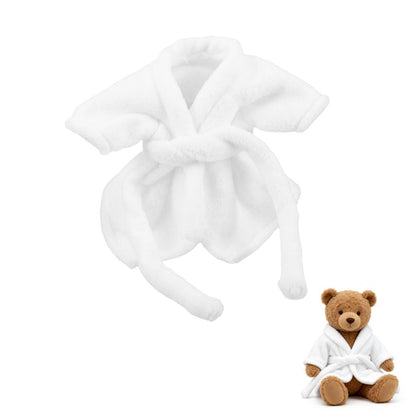 Garneck Mini Bear Bathrobe & Sleepwear Set: Stuffed Animal Clothing - Mini Plush Cotton Robe for Build a Lovely Doll Outfits - Dollhouse Dress up Game Costume Accessories Favor